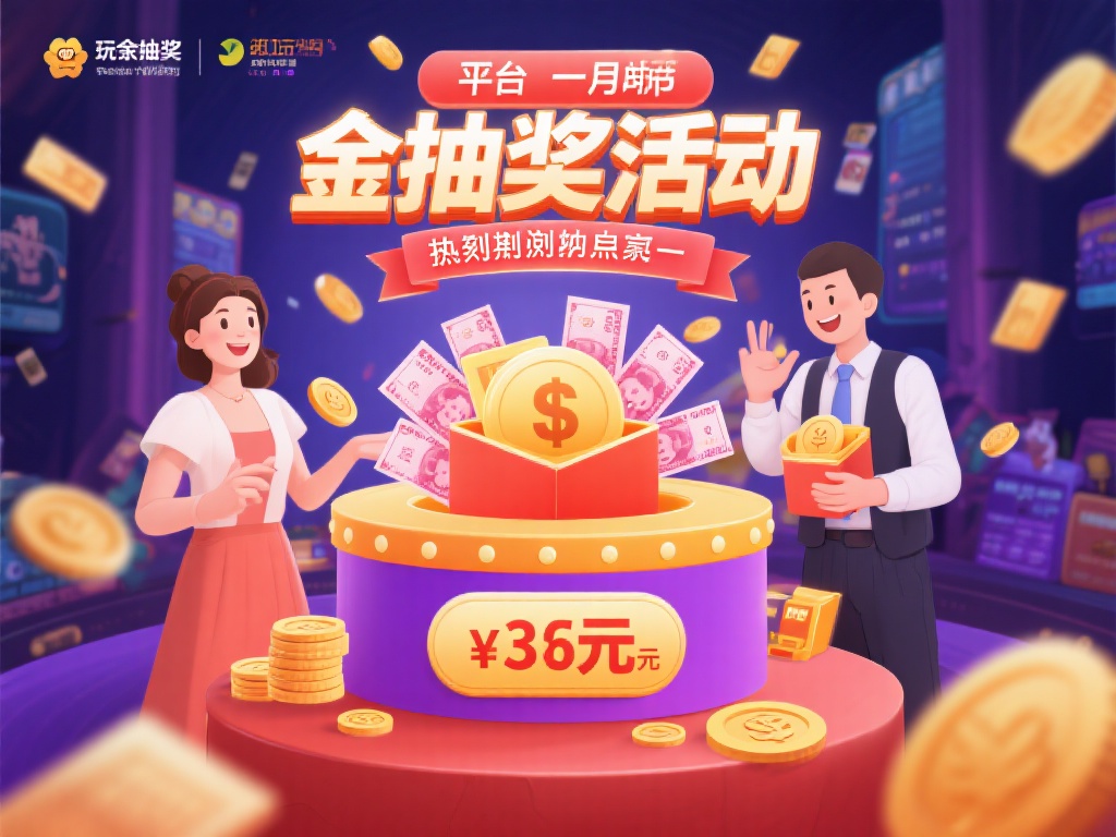 周期性现金抽奖
平台每月举办的现金抽奖活动也是值